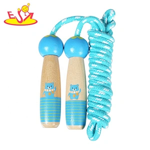 wholesale preschool wooden kids jump rope with high quality W01A372A