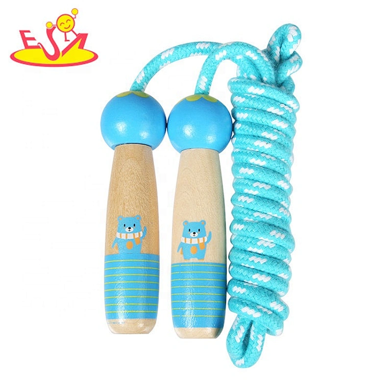 wholesale preschool wooden kids jump rope with high quality W01A372A