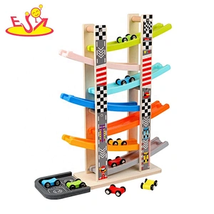 Best design preschool wooden slot car racing for children W04E099