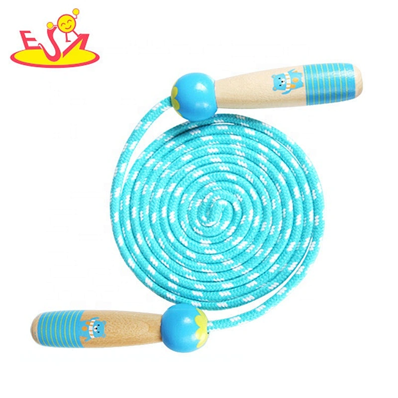 wholesale preschool wooden kids jump rope with high quality W01A372A
