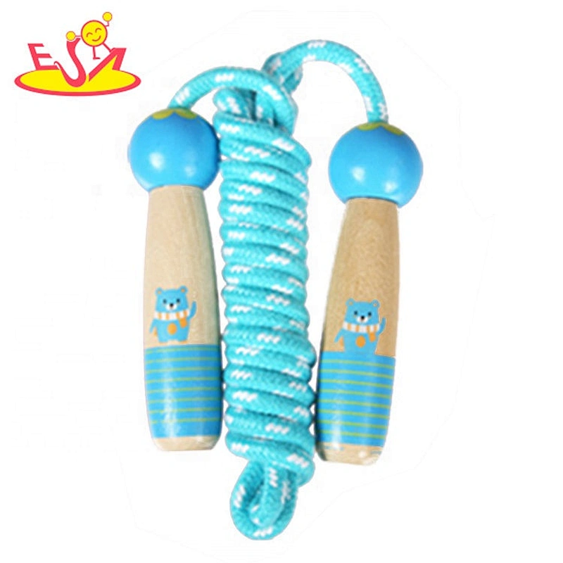 wholesale preschool wooden kids jump rope with high quality W01A372A