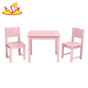2021 High quality preschool study wooden kids table and chairs for wholesale W08G301A