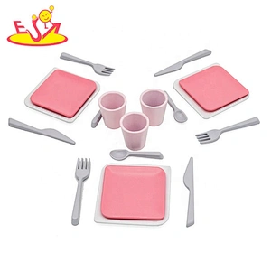 2021 New hottest gold wooden tableware sets toys for childrenW10B328