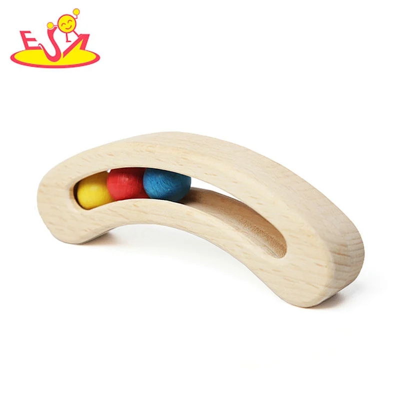 Wholesale beautiful wooden hand the bell toy for toddler W07I171