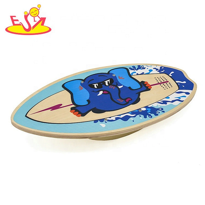 High quality cartoon wooden balance board fitness for kids W01D044