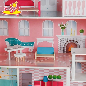 New hottest miniature wooden doll house set for girls W06A421