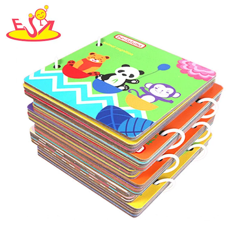 2021 wholesale preschool wooden learning book toy for kids W14H003