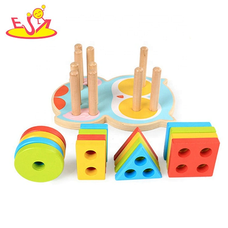 Early learning wooden montessori shape sorter for kids W13D259
