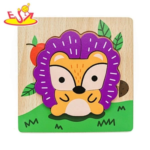 Customize 3d wooden chunky car puzzle for kids W14D107