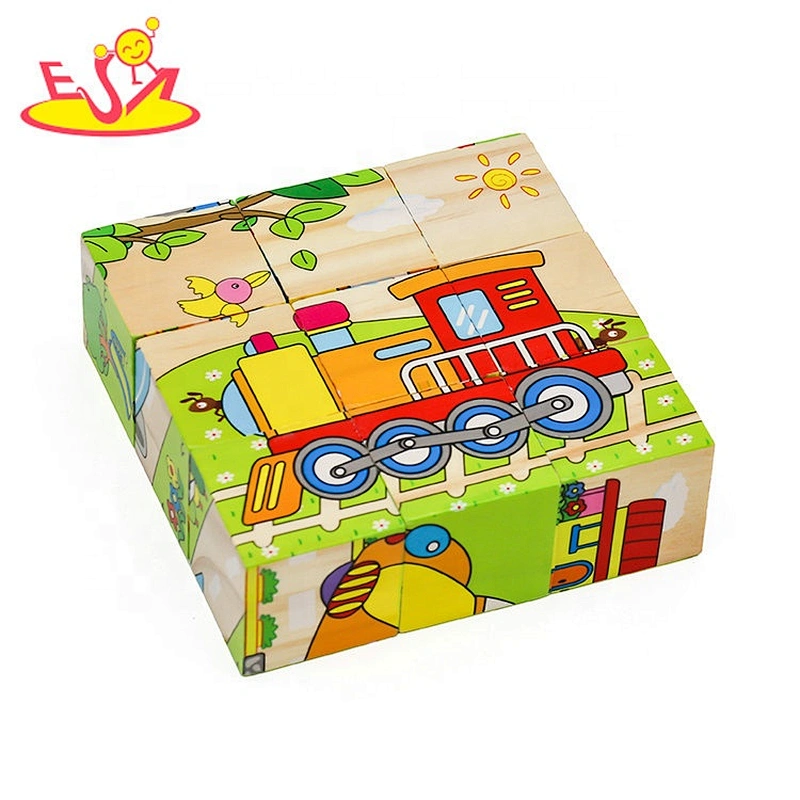 2021 New design  wooden block cube puzzle for kids W14F069