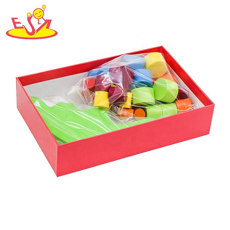 2021 New design preschool wooden block balance toy for children W11F095
