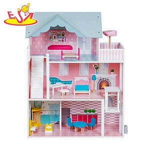New hottest miniature wooden doll house set for girls W06A421