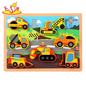 Customize mini wooden chunky fish puzzle for children W14D108