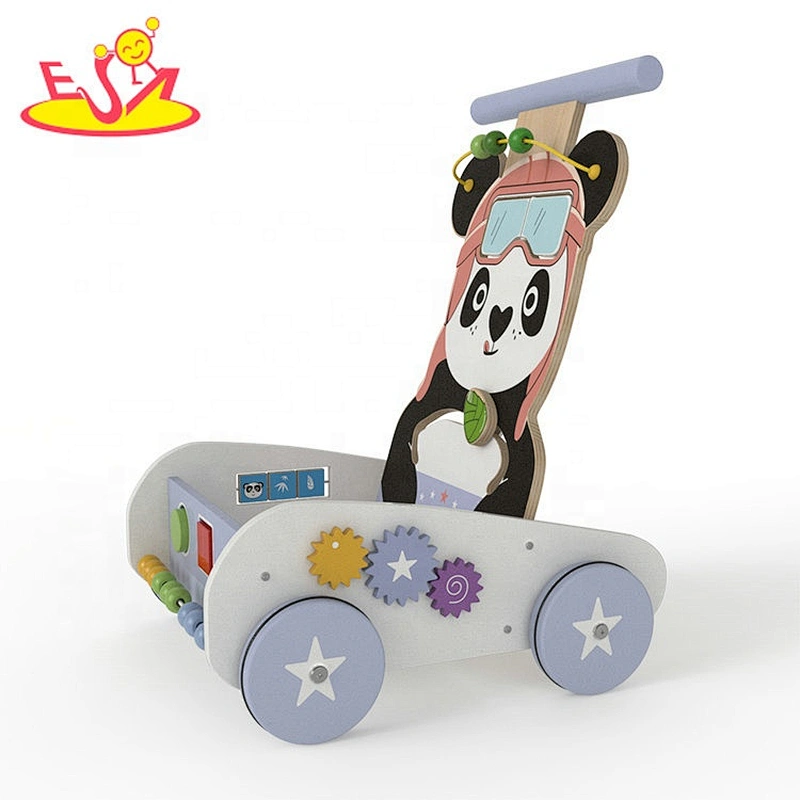 Customize activity fun wooden kids wagon for pull along W16E156B