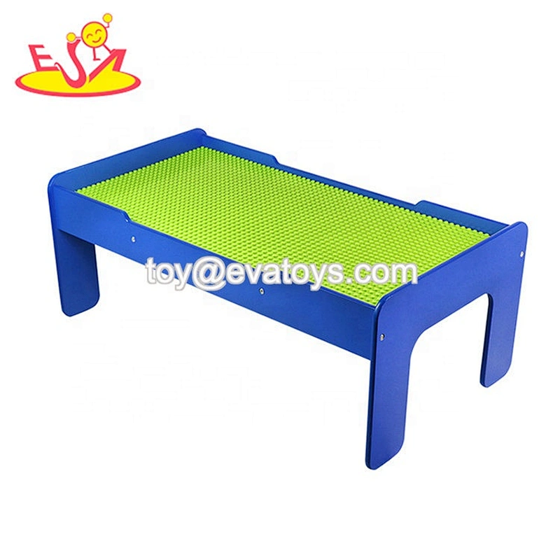 Most popular preschool wooden block play table for kids W08G295B