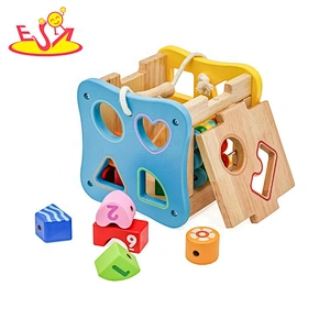 New arrival educational wooden kids play table with multi fnction W12D177