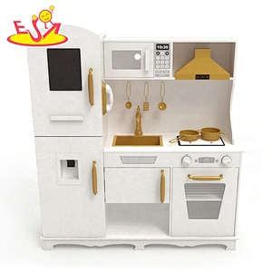 New hottest gold wooden water function kitchen toys sets for children W10C597A