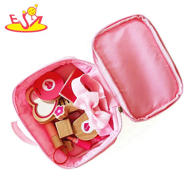 2020 New released pink wooden girls play makeup for wholesale W10D275