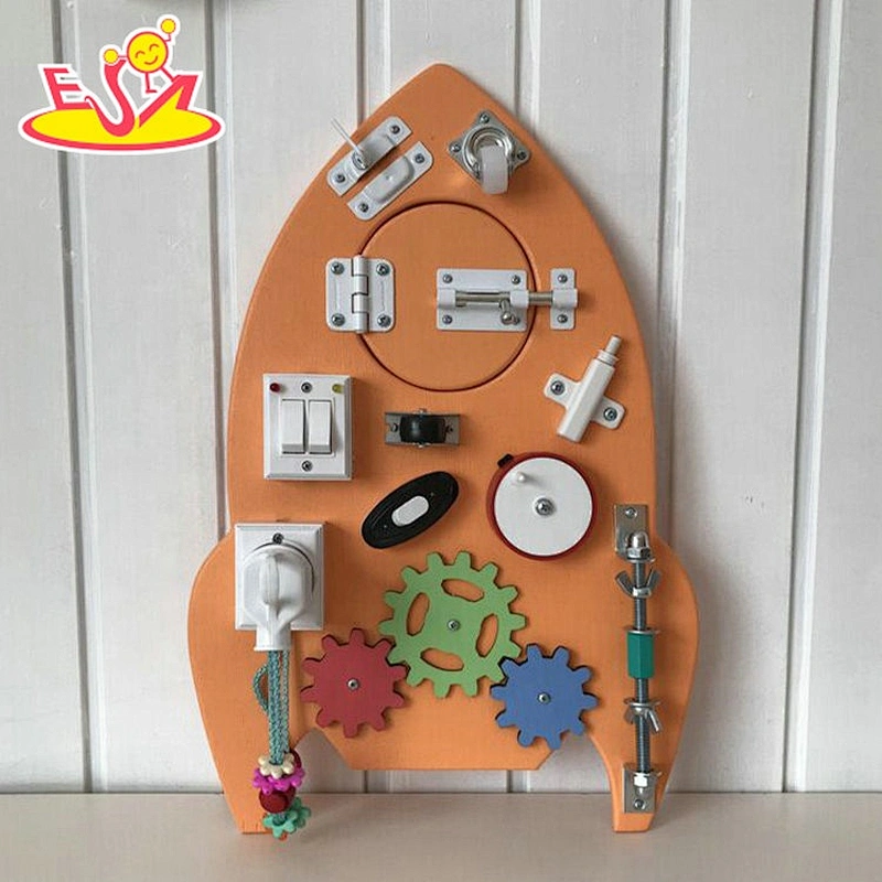 Top sale DIY train wooden busy board for kids W12D255