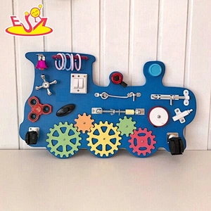 2021 Wood elfin busy board montessori busy board cheap kids busy board for Kids Gifts W12D251