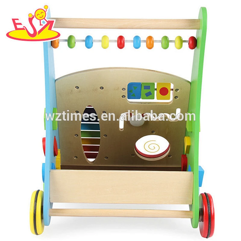 Wholesale wooden baby push walker multi-function wooden baby push walker for sale W08J001