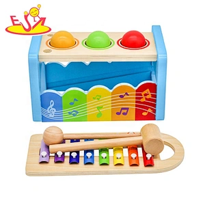 wholesale educational wooden toys pound and tap bench for children W07C091B