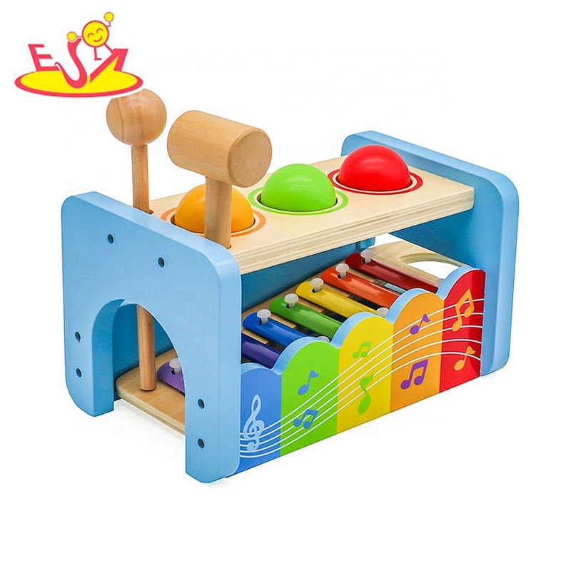wholesale educational wooden toys pound and tap bench for children W07C091B