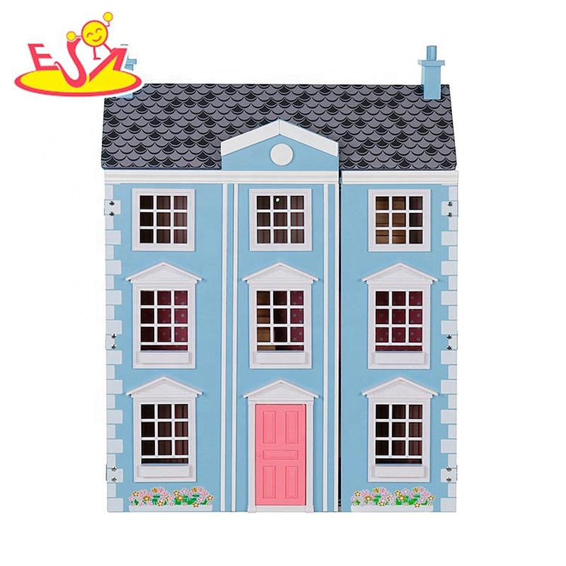 Custolmize pink girls wooden georgian dolls house for sale W06A420