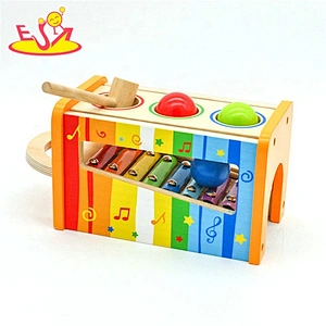 high quality educational wooden pound and tap bench for kids W07C068