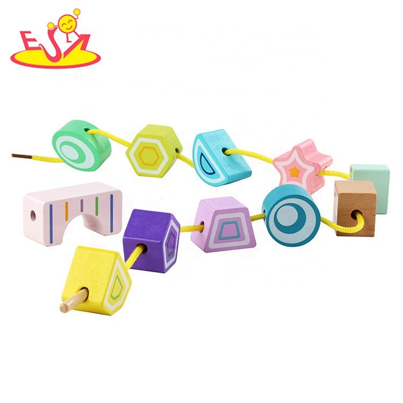 Learning touching color and shapes wooden educational toy box for kids W12D207