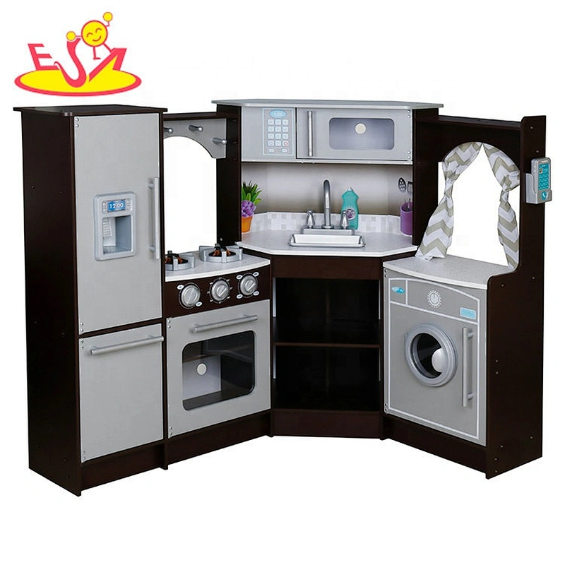 Best sale big wooden kids kitchen play set for pretend play W10C607