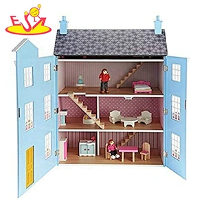 Custolmize pink girls wooden georgian dolls house for sale W06A420
