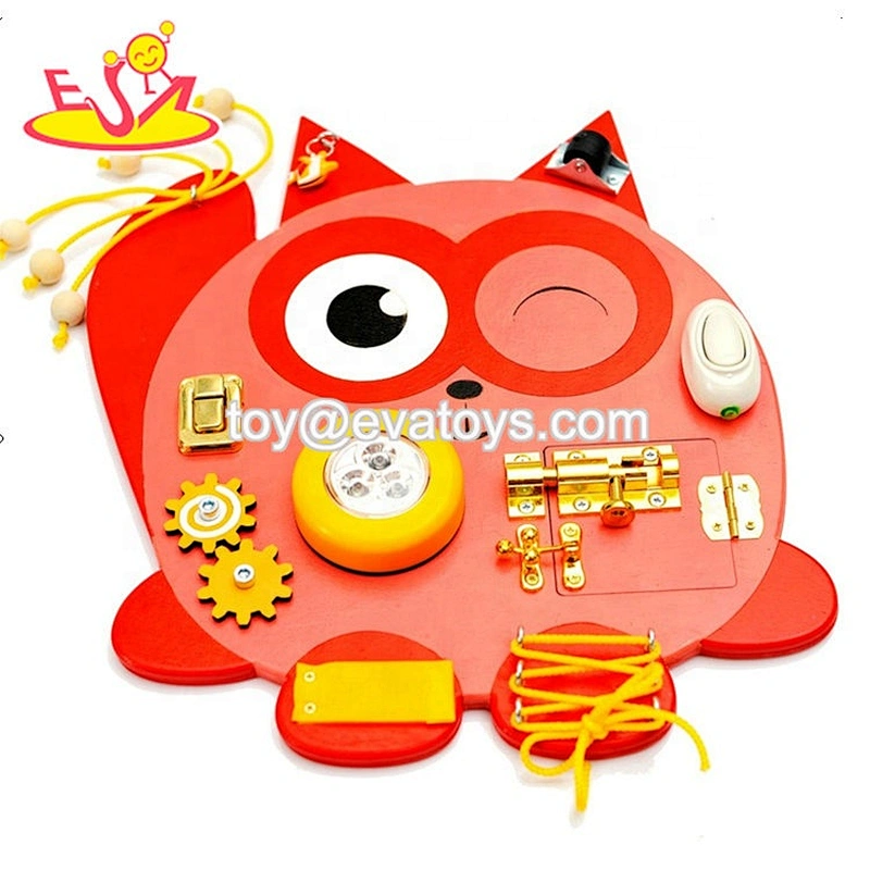 2021 Top sale DIY bear wooden submarine busy board for kids W12D254