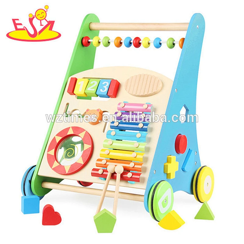 Wholesale wooden baby push walker multi-function wooden baby push walker for sale W08J001