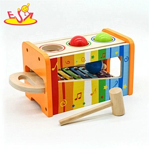 high quality educational wooden pound and tap bench for kids W07C068