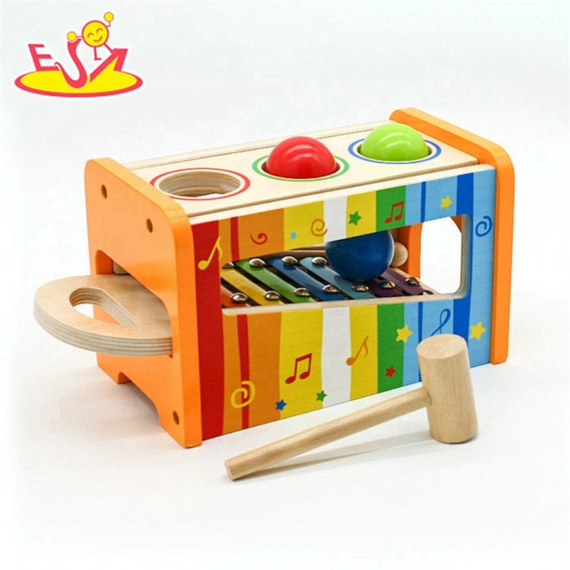 high quality educational wooden pound and tap bench for kids W07C068