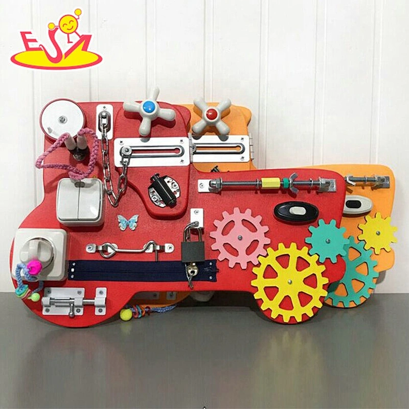 2021 Top sale DIY bear wooden busy board for kids W12D250