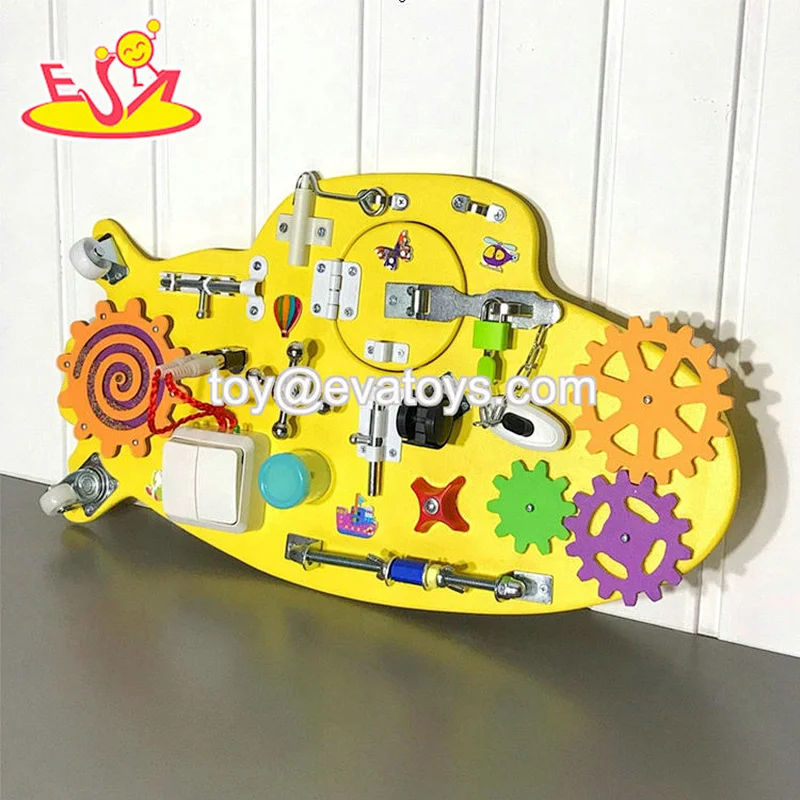 Colorful activity sensory play set to stimulate motor skills toddler motorcycle  busy board W12D252