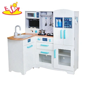 2020 New released brown wooden kids kitchen play set for sale W10C568