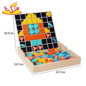 Early learning wooden shape matching toy for toddlers W12E052