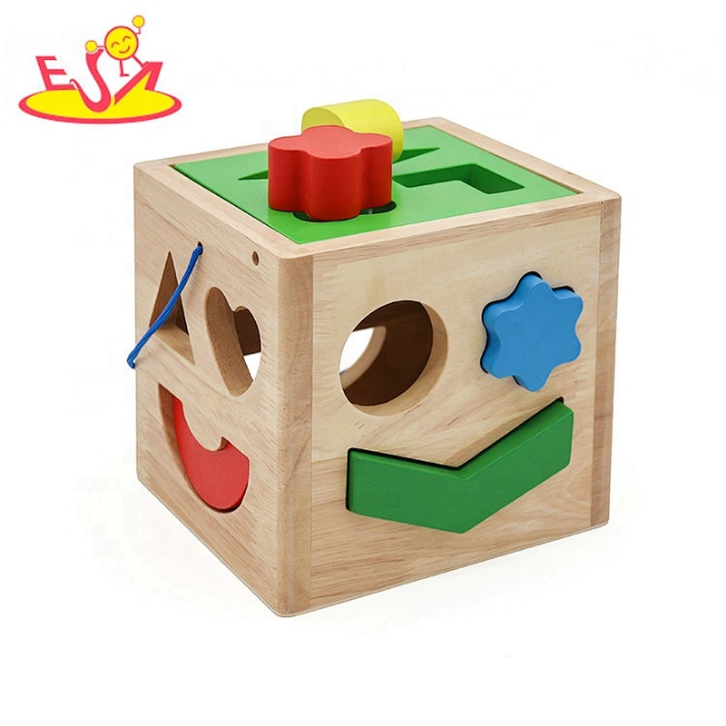 New Wood Building Blocks Bricks Toys Educational Baby Blocks Shape Sorter Toy For kids W12D204