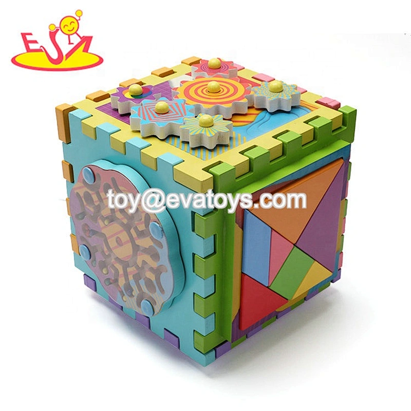 New arrival educational wooden kids play table with multi fnction W12D177