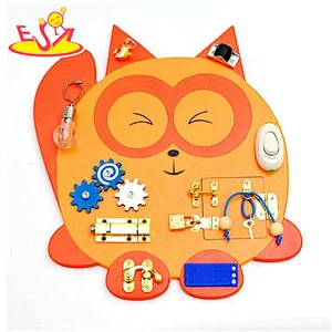 Most popular sensory play set to stimulate motor skills toddler house busy board W12D259