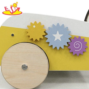Customize baby activity fun wooden walker toy with blocks W16E156A