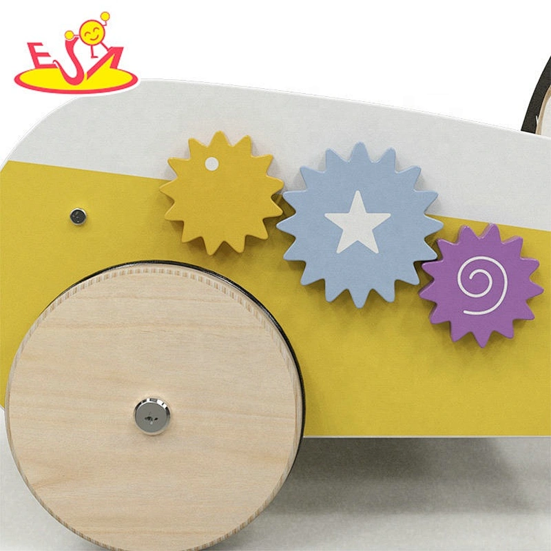Customize baby activity fun wooden walker toy with blocks W16E156A