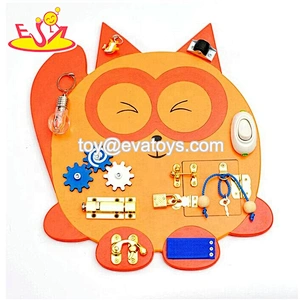 2021 Top sale DIY bear wooden submarine busy board for kids W12D254