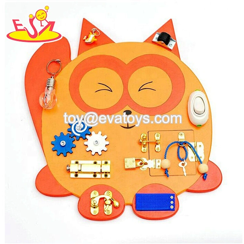 2021 Top sale DIY bear wooden submarine busy board for kids W12D254