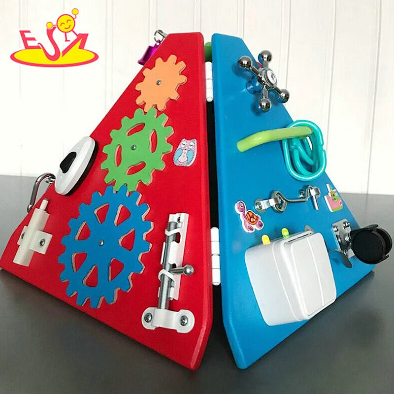 New hottest colorful activity sensory play set to stimulate motor skills toddler pyramid busy board W12D258
