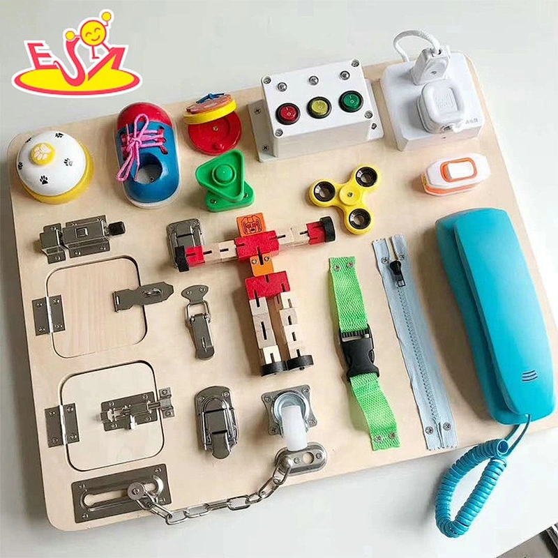 2021 Wood Busy Board montessori busy board cheap kids busy board for Kids Gifts W12D249
