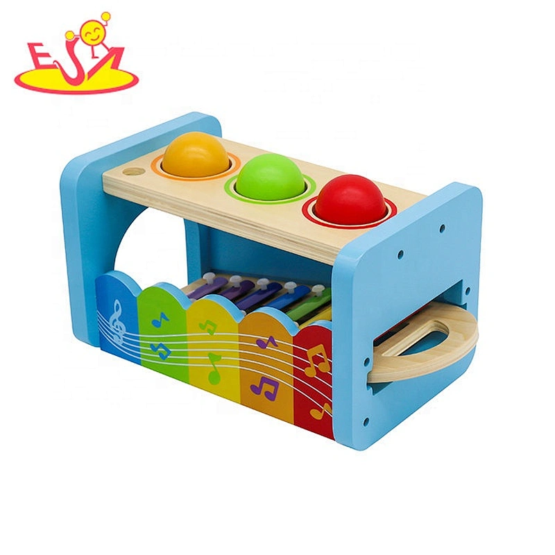 wholesale educational wooden toys pound and tap bench for children W07C091B